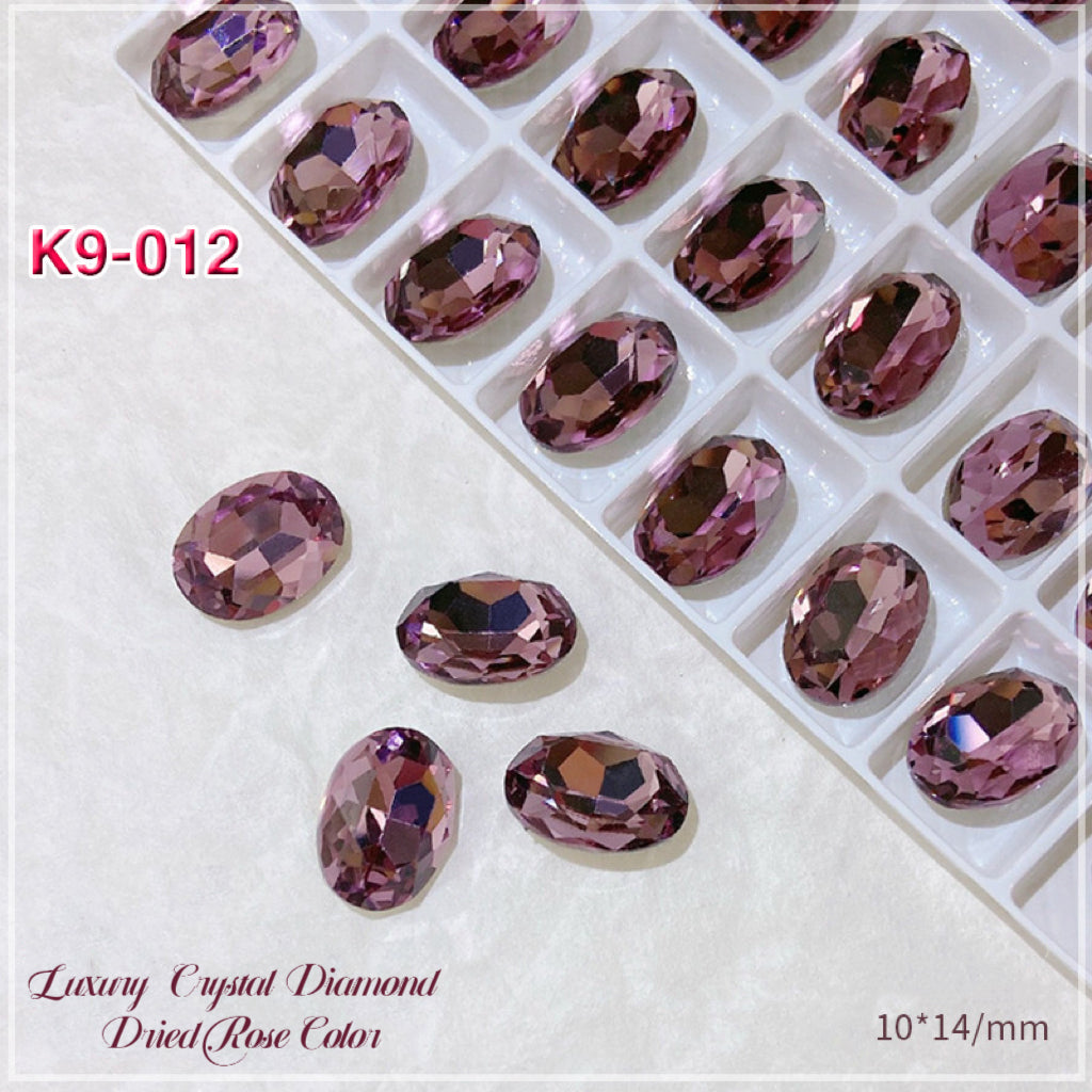 2Pcs Luxury Crystal K9 Diamond Dried Rose