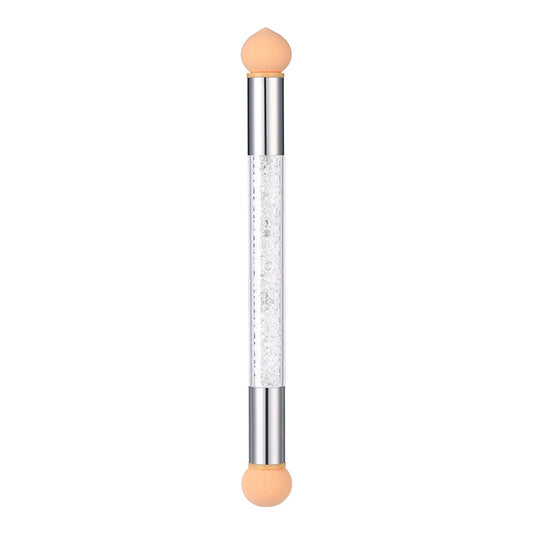 Sponge Head Rhinestone Handle Nail Art Brush