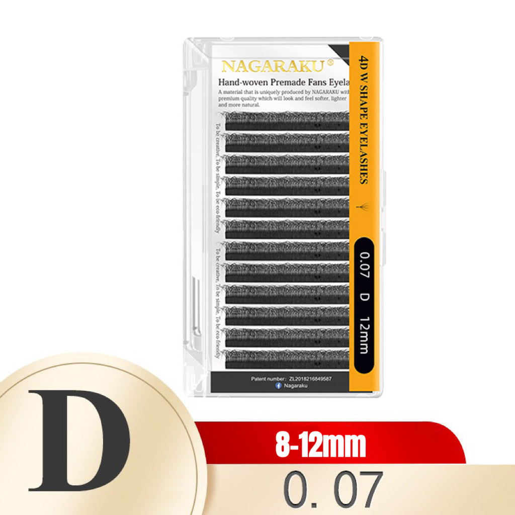 NAGARAKU 0.07mm C/D Curl Mix 8-15mm 4D Eyelash Extension