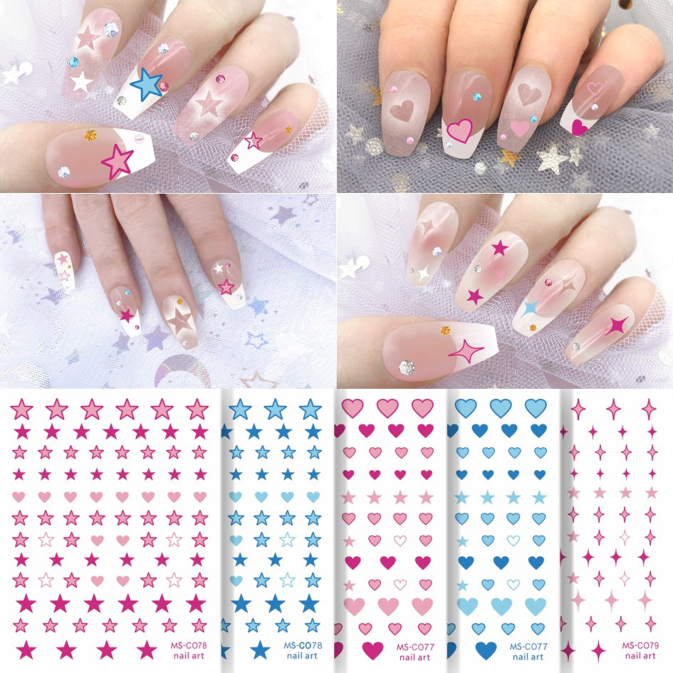 Star Love Nail Stickers Nail Art Decoration