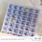2pcs Light Purple Pointed Bottom Crystal K9 Drills