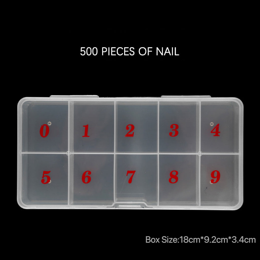 10grids Matte Clear Nail Container Box