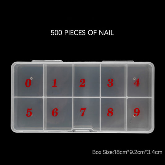 10grids Matte Clear Nail Container Box