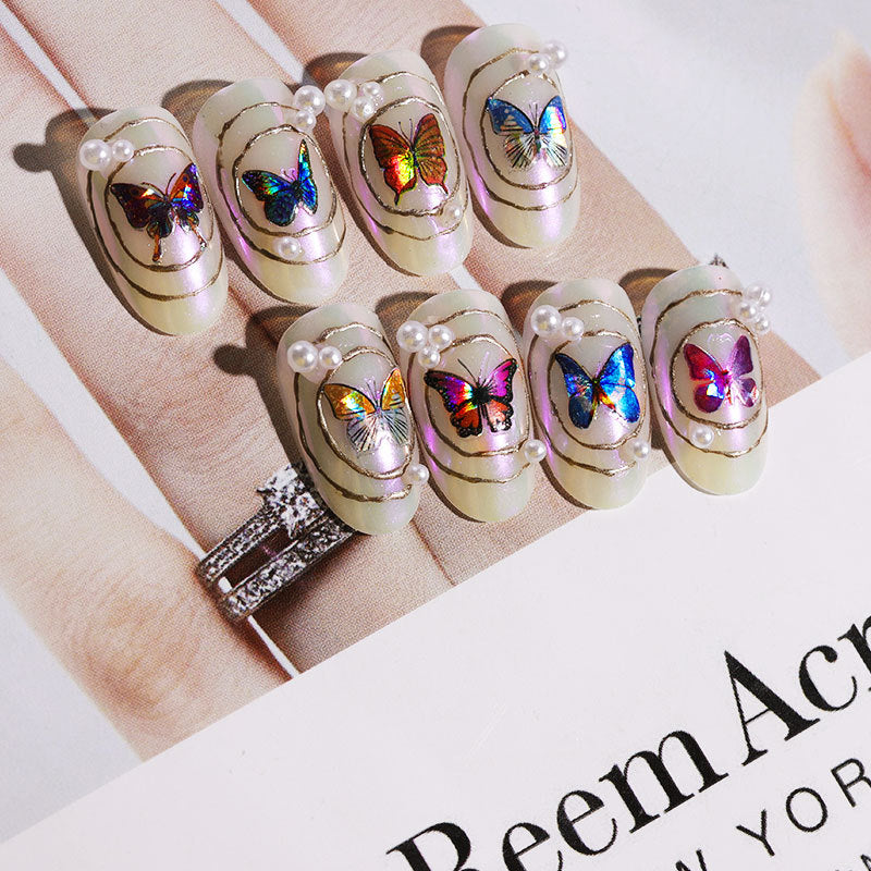 Laser Butterfly Adhesive Nail Art Sticker Decal