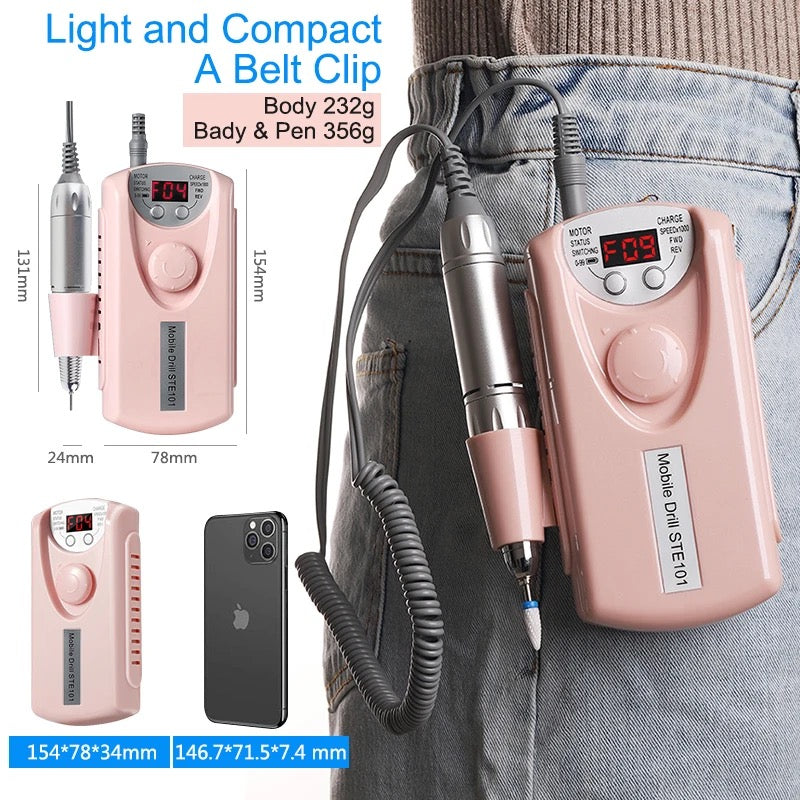 Electric Portable Nail Drill Machine STE-101 0-30000 RPM
