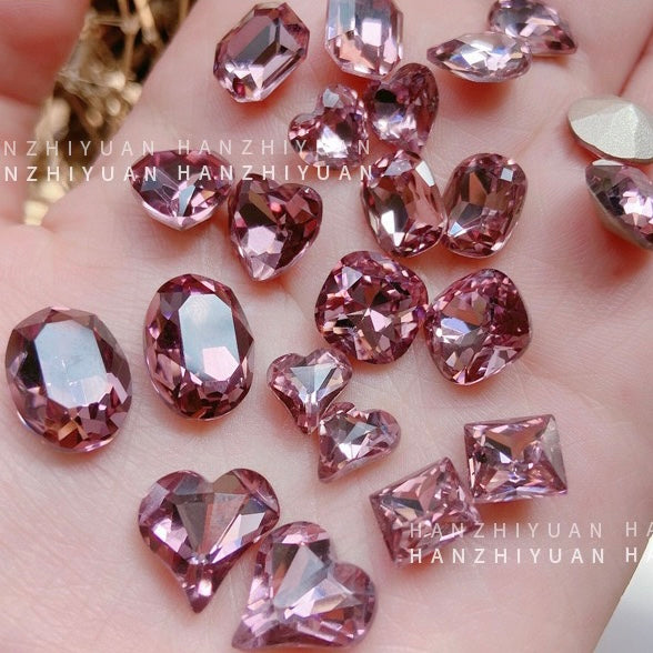 2Pcs Luxury Crystal K9 Diamond Dried Rose