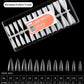Water Drop Matte False Nail Tips Extension Half Cover C Curved