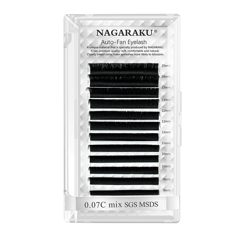 NAGARAKU 0.07mm C/D Curl Mix 8-15mm/16-20mm Easy Fan Auto Eyelash Extension