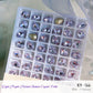 2pcs Light Purple Pointed Bottom Crystal K9 Drills