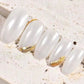 Mirror Moonlight Nail Powder Pearl White Nail Art